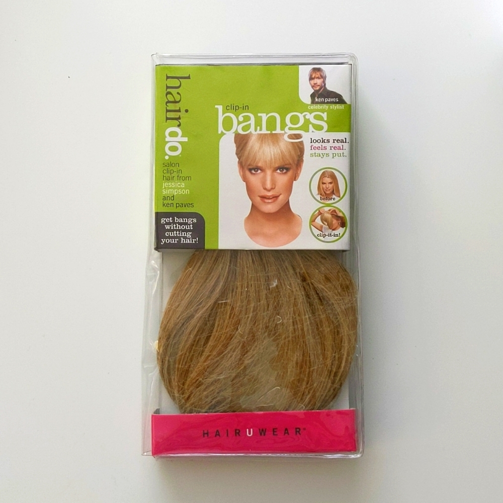Jessica Simpson Hair U Wear, clip-in bangs, #Ginger Blonde